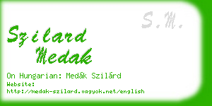 szilard medak business card